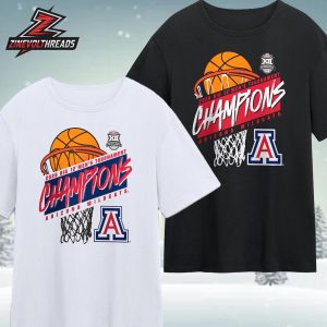 Arizona Wildcats 2026 Big 12 Men’s Basketball Tournament Champions Unisex T-Shirt