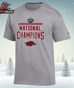 Arkansas Razorbacks 2026 NCAA Men’s Indoor Track And Field National Champions Unisex T-Shirt