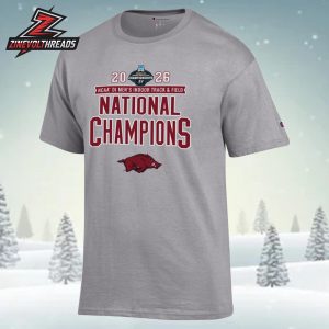 Arkansas Razorbacks 2026 NCAA Men’s Indoor Track And Field National Champions Unisex T-Shirt