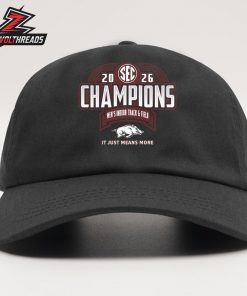 Arkansas Razorbacks 2026 SEC Men’s Indoor Track And Field Champions Locker Room Classic Hat Cap Snapback