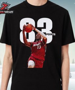 Bam Adebayo With 83 Points Passed Kobe Bryant For The Second-Most Points In A Single Game Unisex T-Shirt