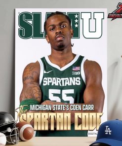 Coen Carr Michigan State Spartans On Slam University Cover Magazine Spartan Code Home Decor Poster Canvas