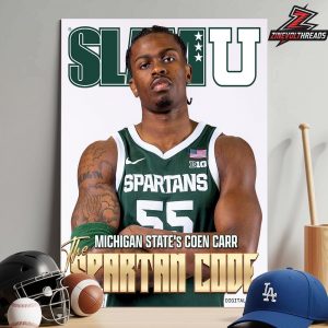 Coen Carr Michigan State Spartans On Slam University Cover Magazine Spartan Code Home Decor Poster Canvas