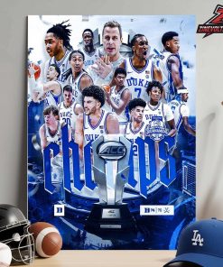 Duke Blue Devils Are 2026 ACC Men’s Basketball Tournament Champions Locker Room Home Decor Poster Canvas