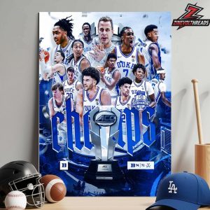 Duke Blue Devils Are 2026 ACC Men’s Basketball Tournament Champions Locker Room Home Decor Poster Canvas