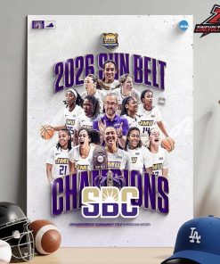 James Madison Dukes Women’s Basketball Are The 2026 Sun Belt Champions Home Decor Poster Canvas