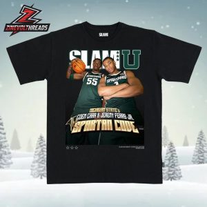 Jeremy Fears Jr And Coen Carr Michigan State Spartans On Slam University Cover Tee Spartan Code Unisex T-Shirt