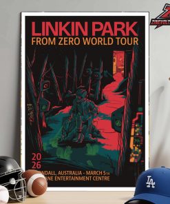 Linkin Park From Zero 2026 Tour Australia Poster At Brisbane Entertainment Centre Boondall On March 5th 2026 Home Decor Poster Canvas