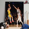 Luka Magic A Snapshot Of The Game-Winner  Luka Doncic Hits The Go-Ahead Jumper To Win Game For The Lakers In Overtime Home Decor Poster Canvas