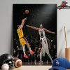 Luka Doncic Hits The Go-Ahead Jumper To Win Game For The Lakers In Overtime A Snapshot Of The Game-Winner Luka Magic Home Decor Poster Canvas