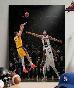 Luka Magic A Snapshot Of The Game-Winner  Luka Doncic Hits The Go-Ahead Jumper To Win Game For The Lakers In Overtime Home Decor Poster Canvas