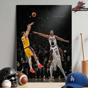 Luka Magic A Snapshot Of The Game-Winner  Luka Doncic Hits The Go-Ahead Jumper To Win Game For The Lakers In Overtime Home Decor Poster Canvas