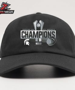 Michigan State Spartans 2026 Big Ten Men’s Hockey Regular Season Champions Locker Room Snapback Classic Hat Cap
