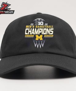 Michigan Wolverines 2026 Big Ten Men’s Basketball Regular Season Champions Locker Room Snapback Classic Hat Cap