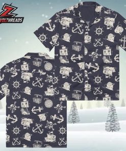 One Piece Live Action Season 2 Into The Grands Line Sea Pattern Button Up Hawaiian Shirt