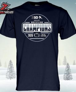 Penn State Nittany Lions 2026 Big Ten Men’s Wrestling Tournament Champions Locker Room Unisex T-Shirt