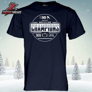 Penn State Nittany Lions 2026 Big Ten Men’s Wrestling Tournament Champions Locker Room Unisex T-Shirt