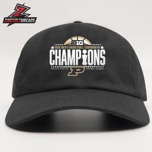 Purdue Boilermakers 2026 Big Ten Men’s Basketball Tournament Champions Locker Room Snapback Classic Hat Cap