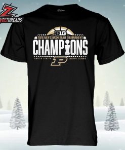 Purdue Boilermakers 2026 Big Ten Men’s Basketball Tournament Champions Locker Room Unisex T-Shirt