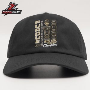 Purdue Boilermakers 2026 NCAA Men’s Baketball 2026 Big Ten Tournament Champions Trophy Snapback Classic Hat Cap