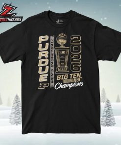 Purdue Boilermakers 2026 NCAA Men’s Baketball 2026 Big Ten Tournament Champions Trophy Tee Unisex T-Shirt
