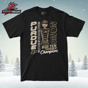 Purdue Boilermakers 2026 NCAA Men’s Baketball 2026 Big Ten Tournament Champions Trophy Tee Unisex T-Shirt