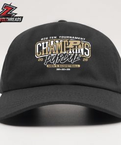 Purdue Boilermakers 2026 NCAA Men’s Baketball Big Ten Tournament Champions Banner Snapback Classic Hat Cap