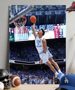 Seth Trimble North Carolina Tar Heels Angry Dunk In Match Versus Virginia Tech NCAA Men’s Basketball 2026 Home Decor Poster Canvas