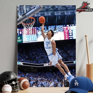Seth Trimble North Carolina Tar Heels Angry Dunk In Match Versus Virginia Tech NCAA Men’s Basketball 2026 Home Decor Poster Canvas