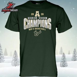 South Florida Bulls 2026 AAC Men’s Basketball Regular Season Champions Locker Room Unisex T-Shirt
