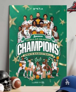 South Florida Bulls Are 2026 AAC Men’s Basketball Regular Season Champions Locker Room Home Decor Poster Canvas