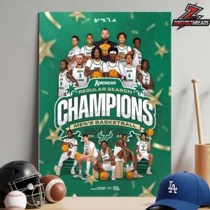South Florida Bulls Are 2026 AAC Men’s Basketball Regular Season Champions Locker Room Home Decor Poster Canvas