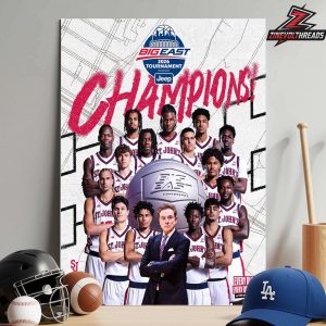 St. John’s Red Storm Are 2026 Big East Men’s Basketball Tournament Champions Home Decor Poster Canvas