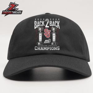 St. John’s Red Storm NCAA 2026 Men’s Basketball Big East Back-to-Back Regular Season Champions Teee Snapback Classic Hat Cap