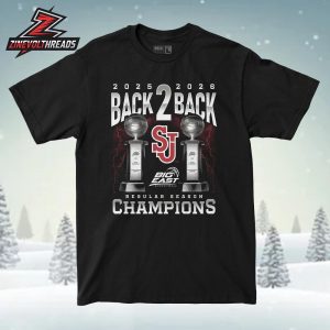 St. John’s Red Storm NCAA 2026 Men’s Basketball Big East Back-To-Back Regular Season Champions Teee Unisex T-Shirt