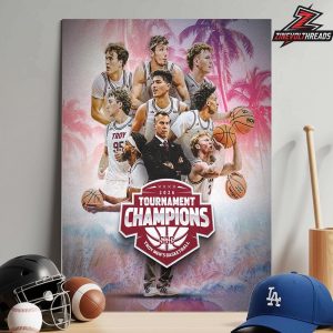 Troy Trojans Are 2026 Sun Belt Men’s Basketball Tournament Champions Home Decor Poster Canvas