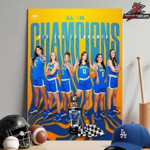 UCLA Bruins Are Back To Back Big Ten Women’s Basketball Tournament Champions Locker Room NCAA 2026 Home Decor Poster Canvas
