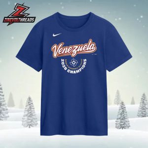 Venezuela Baseball Nike 2026 World Baseball Classic Champions Arched Logo Unisex T-Shirt