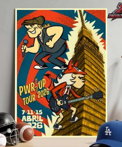 AC/DC Pwr Up Tour 2026 Artwork Poster For 3 Nights At Mexico On 7th, 11th And 15th 2026 Home Decor Poster Canvas