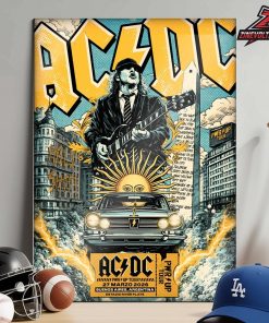 AC/DC Pwr Up Tour 2026 Event Poster At Estadio River Plate Buenos Aires Argentina On 27th March 2026 Home Decor Poster Canvas