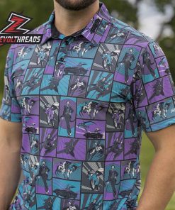 Batman 85th Anniversary Funny Papers RSVLTS Polo Shirt All Day Comic Panel Print Polo For Fans And Collectors