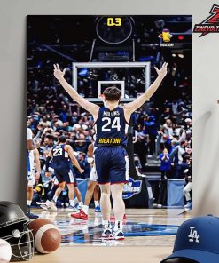 Braylon Mullins Uconn Huskies Celebrate After Game Winner Shot Photo Against Duke NCAA March Madness 2026 Home Decor Poster Canvas