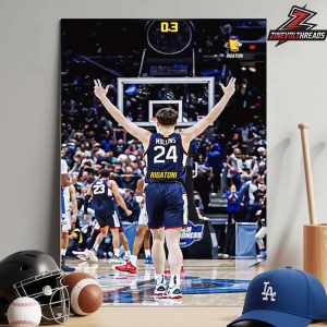 Braylon Mullins Uconn Huskies Celebrate After Game Winner Shot Photo Against Duke NCAA March Madness 2026 Home Decor Poster Canvas