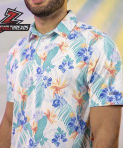 Breakfast Balls Birdies Of Paradise RSVLTS Polo Shirt All Day Tropical Golf Print Polo For Summer And Vacation Wear