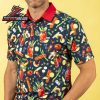 Breakfast Balls Birdies Of Paradise RSVLTS Polo Shirt All Day Tropical Golf Print Polo For Summer And Vacation Wear