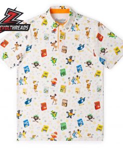 Breakfast Balls Breakfast Bowls RSVLTS Polo Shirt All Day Cereal Print Polo For Fun And Casual Wear