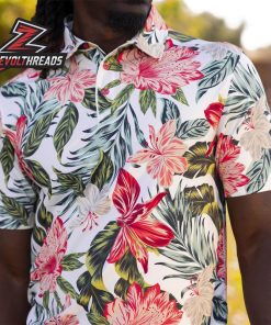 Breakfast Balls Delray RSVLTS Polo Shirt All Day Tropical Floral Polo For Vacation And Casual Wear
