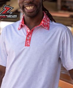 Breakfast Balls Droppin Palms RSVLTS Polo Shirt All Day Palm Accent Polo For Golf And Casual Wear
