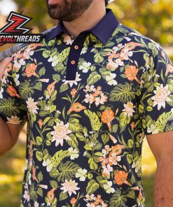 Breakfast Balls Garden View RSVLTS Polo Shirt All Day Floral Golf Polo For Casual And Vacation Wear