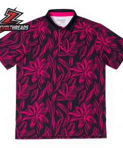 Breakfast Balls Ghost Palms RSVLTS Polo Shirt All Day Neon Floral Golf Polo For Night Style And Casual Wear
